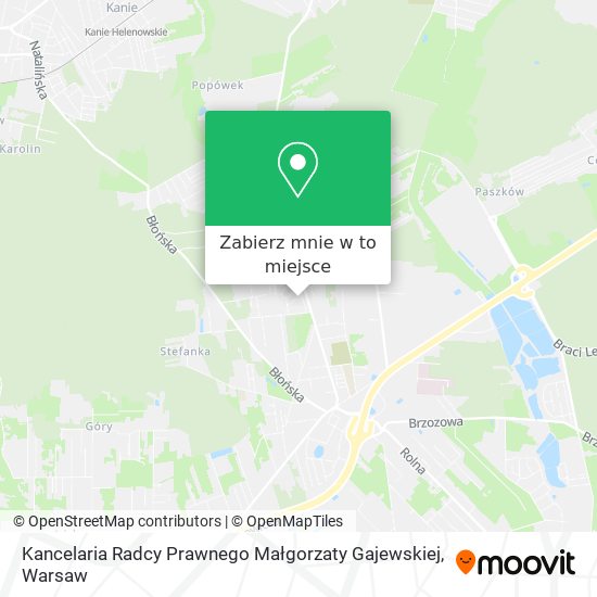 Mapa Kancelaria Radcy Prawnego Małgorzaty Gajewskiej