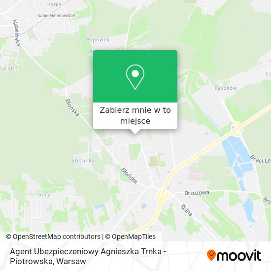 Mapa Agent Ubezpieczeniowy Agnieszka Trnka - Piotrowska