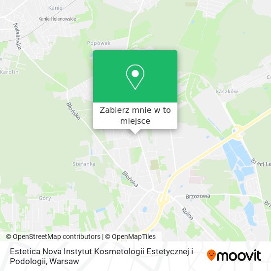 Mapa Estetica Nova Instytut Kosmetologii Estetycznej i Podologii