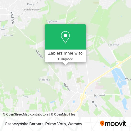 Mapa Czapczyńska Barbara, Primo Voto