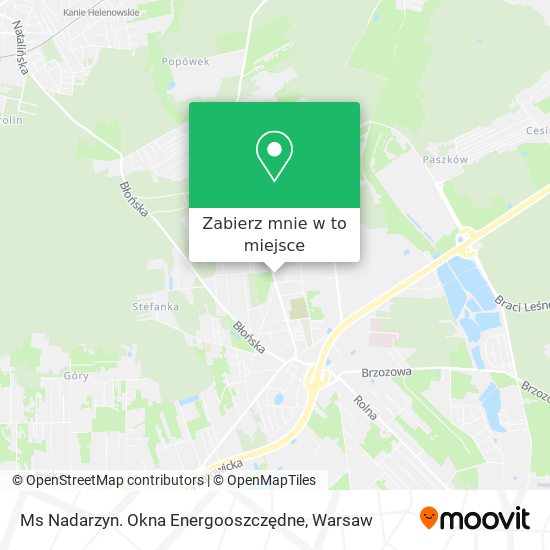 Mapa Ms Nadarzyn. Okna Energooszczędne