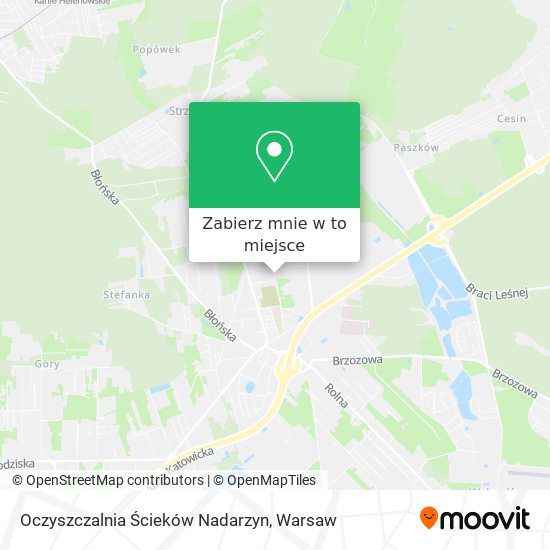 Mapa Oczyszczalnia Ścieków Nadarzyn