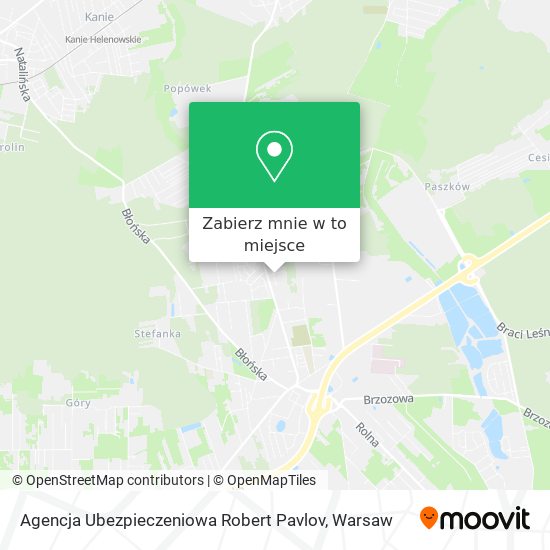 Mapa Agencja Ubezpieczeniowa Robert Pavlov