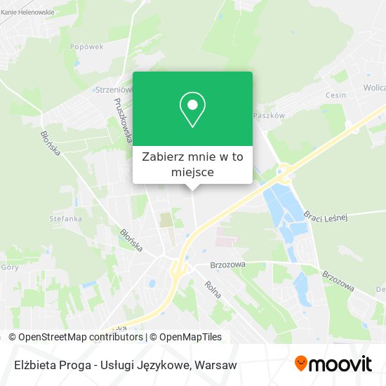 Mapa Elżbieta Proga - Usługi Językowe