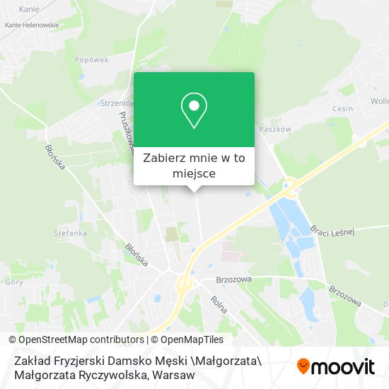 Mapa Zakład Fryzjerski Damsko Męski \Małgorzata\ Małgorzata Ryczywolska