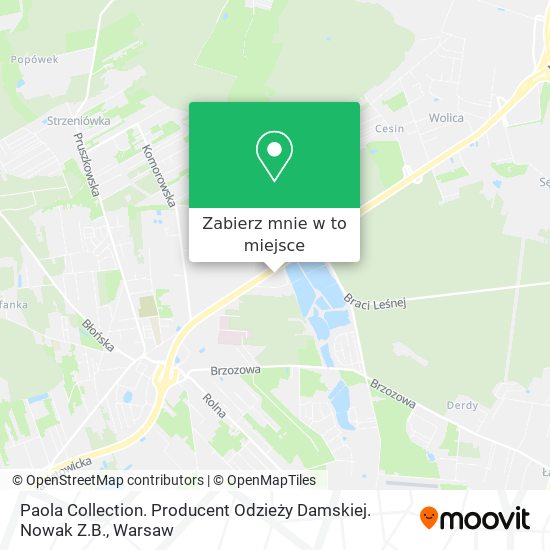 Mapa Paola Collection. Producent Odzieży Damskiej. Nowak Z.B.