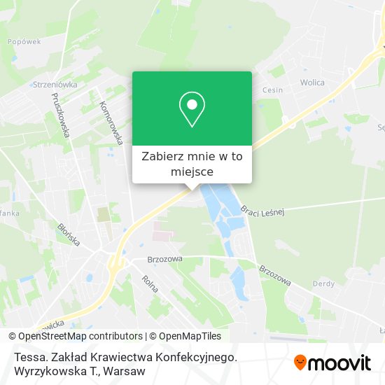 Mapa Tessa. Zakład Krawiectwa Konfekcyjnego. Wyrzykowska T.