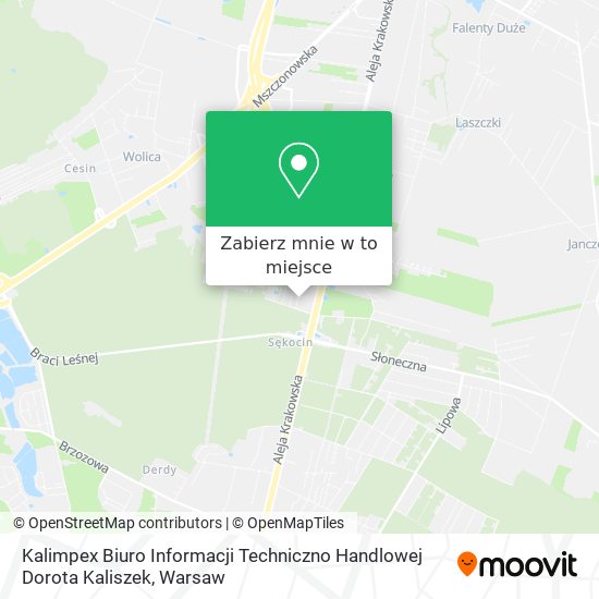 Mapa Kalimpex Biuro Informacji Techniczno Handlowej Dorota Kaliszek