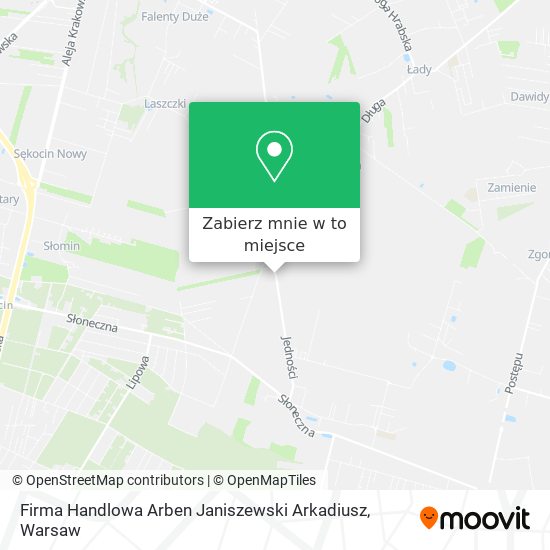 Mapa Firma Handlowa Arben Janiszewski Arkadiusz