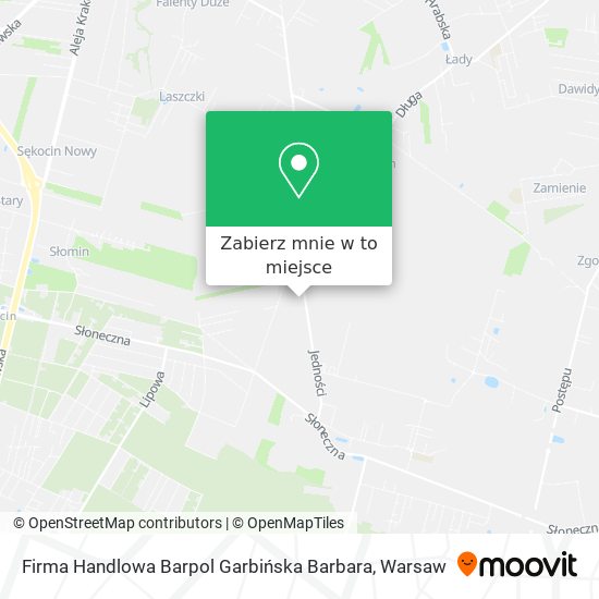 Mapa Firma Handlowa Barpol Garbińska Barbara