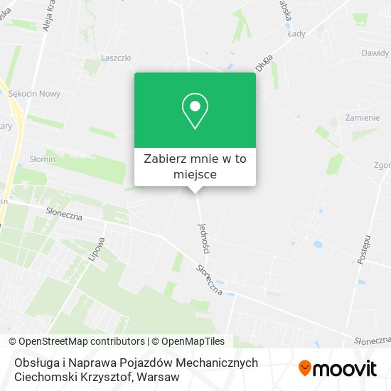 Mapa Obsługa i Naprawa Pojazdów Mechanicznych Ciechomski Krzysztof