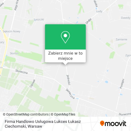 Mapa Firma Handlowo Usługowa Lukces Łukasz Ciechomski