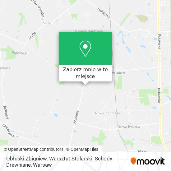 Mapa Obłuski Zbigniew. Warsztat Stolarski. Schody Drewniane