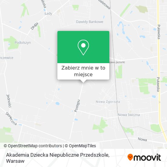 Mapa Akademia Dziecka Niepubliczne Przedszkole