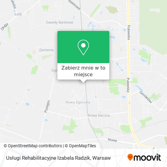 Mapa Usługi Rehabilitacyjne Izabela Radzik