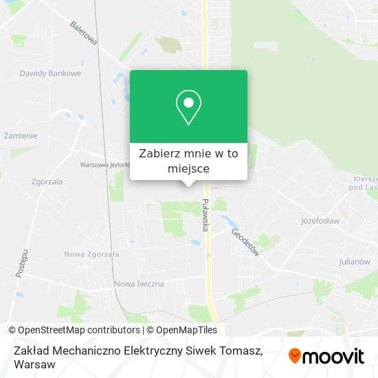 Mapa Zakład Mechaniczno Elektryczny Siwek Tomasz