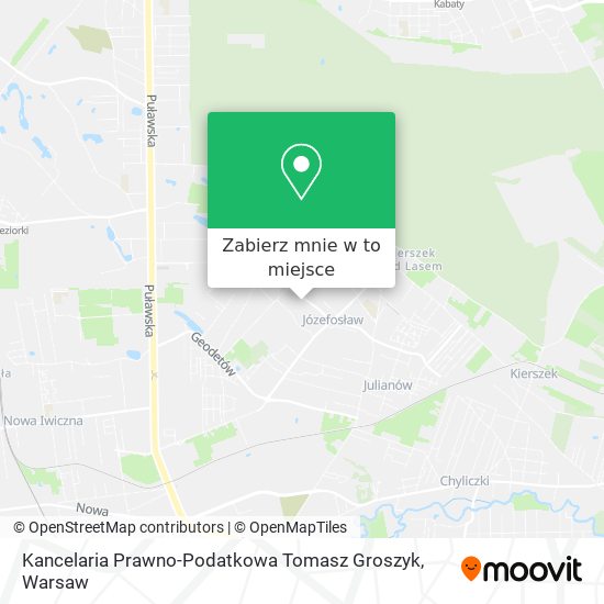 Mapa Kancelaria Prawno-Podatkowa Tomasz Groszyk