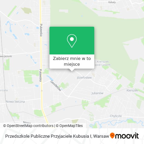 Mapa Przedszkole Publiczne Przyjaciele Kubusia I