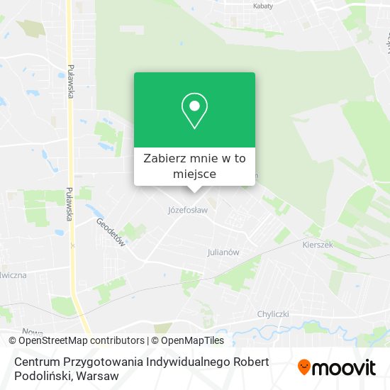 Mapa Centrum Przygotowania Indywidualnego Robert Podoliński