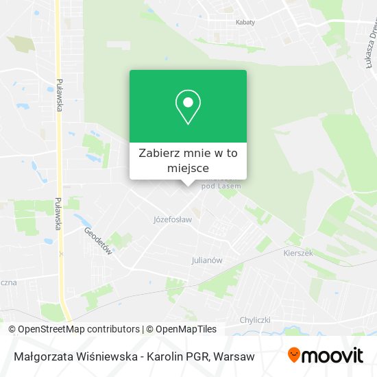 Mapa Małgorzata Wiśniewska - Karolin PGR