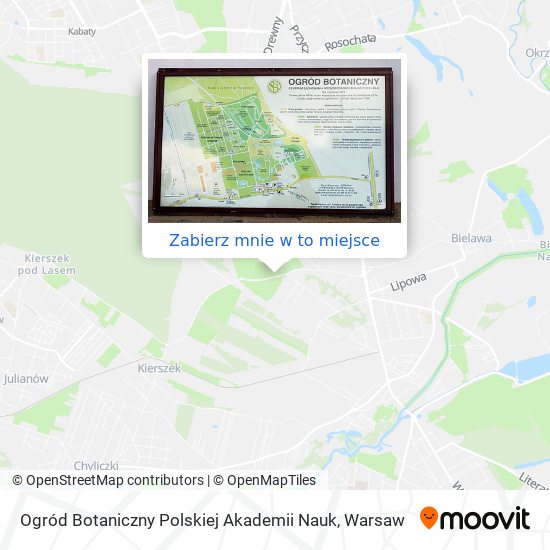 Mapa Ogród Botaniczny Polskiej Akademii Nauk