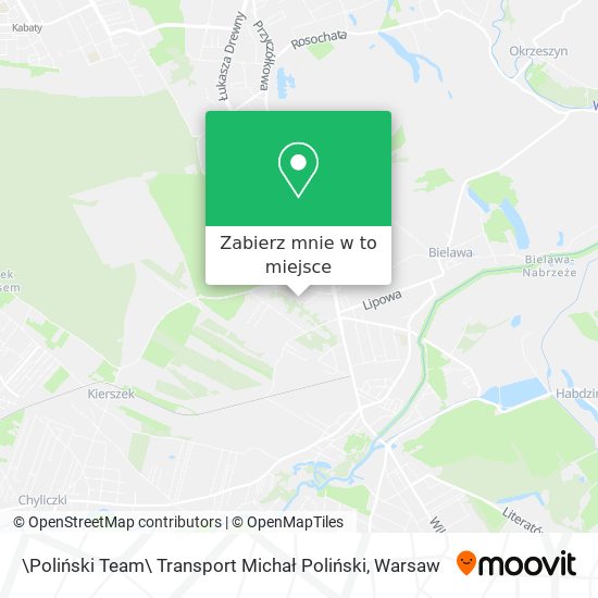 Mapa \Poliński Team\ Transport Michał Poliński