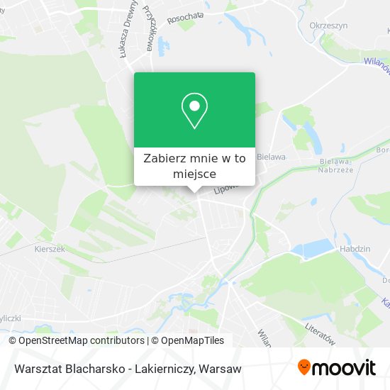 Mapa Warsztat Blacharsko - Lakierniczy