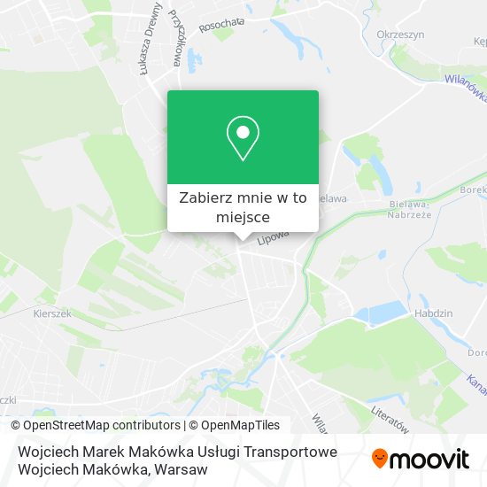 Mapa Wojciech Marek Makówka Usługi Transportowe Wojciech Makówka