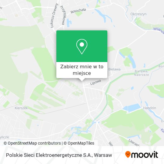 Mapa Polskie Sieci Elektroenergetyczne S.A.