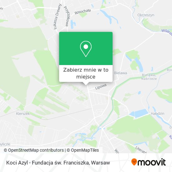 Mapa Koci Azyl - Fundacja św. Franciszka