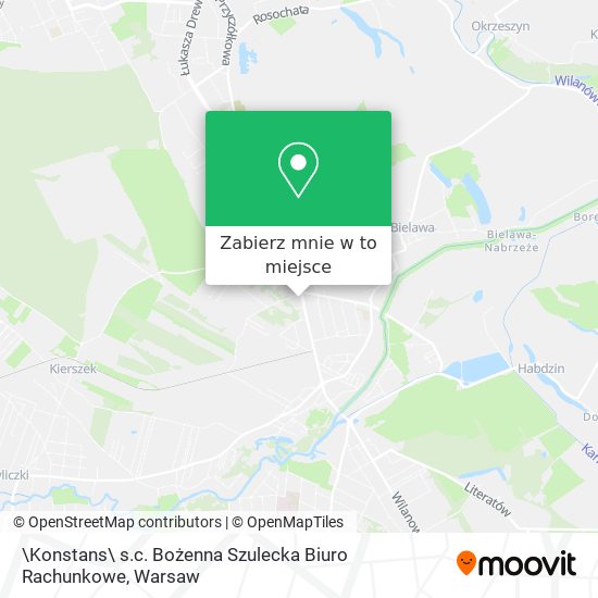 Mapa \Konstans\ s.c. Bożenna Szulecka Biuro Rachunkowe