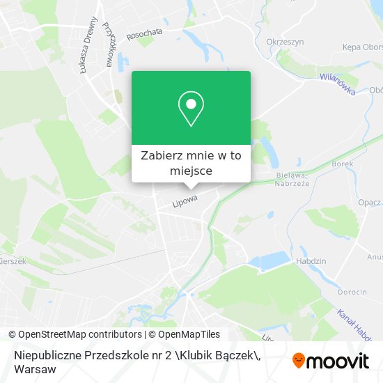 Mapa Niepubliczne Przedszkole nr 2 \Klubik Bączek\