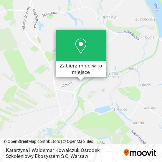 Mapa Katarzyna i Waldemar Kowalczuk Osrodek Szkoleniowy Ekosystem S C