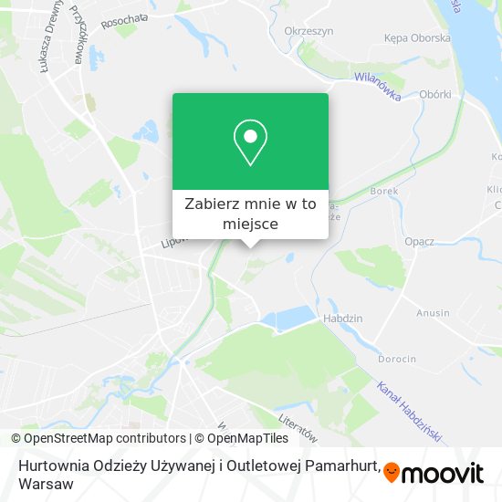 Mapa Hurtownia Odzieży Używanej i Outletowej Pamarhurt