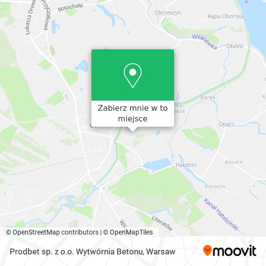 Mapa Prodbet sp. z o.o. Wytwórnia Betonu