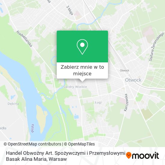 Mapa Handel Obwoźny Art. Spożywczymi i Przemysłowymi Basak Alina Maria