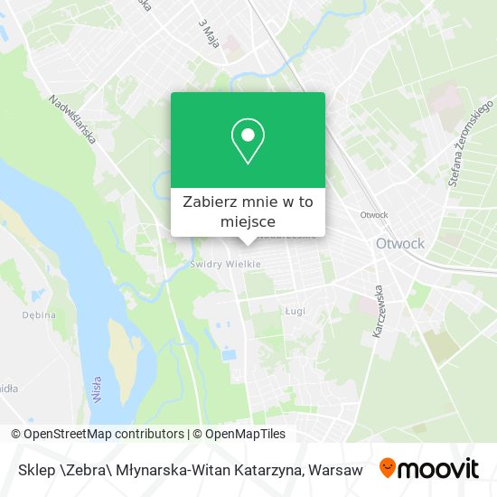 Mapa Sklep \Zebra\ Młynarska-Witan Katarzyna