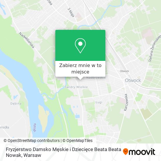 Mapa Fryzjerstwo Damsko Męskie i Dziecięce Beata Beata Nowak