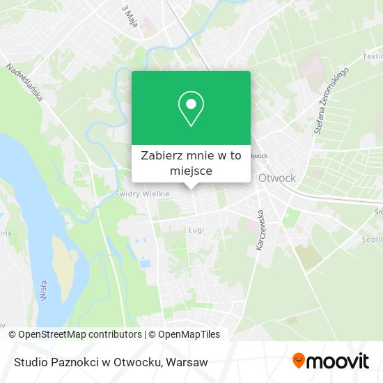 Mapa Studio Paznokci w Otwocku