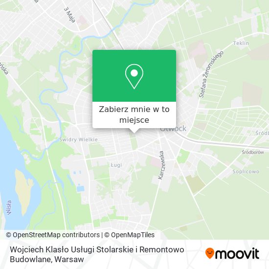 Mapa Wojciech Klasło Usługi Stolarskie i Remontowo Budowlane