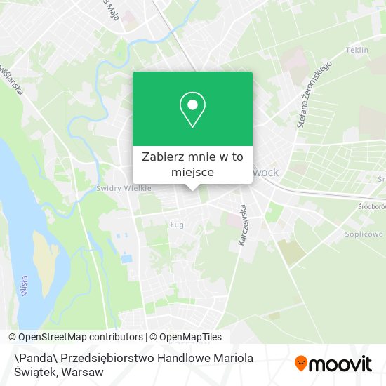 Mapa \Panda\ Przedsiębiorstwo Handlowe Mariola Świątek