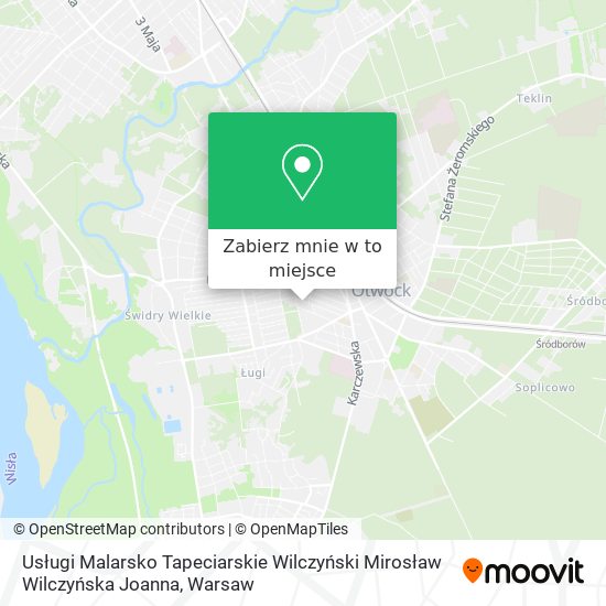 Mapa Usługi Malarsko Tapeciarskie Wilczyński Mirosław Wilczyńska Joanna