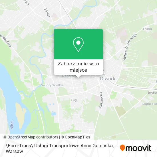 Mapa \Euro-Trans\ Usługi Transportowe Anna Gapińska