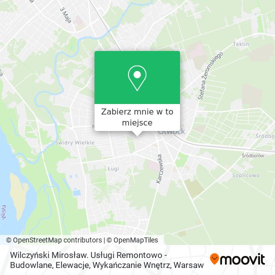 Mapa Wilczyński Mirosław. Usługi Remontowo - Budowlane, Elewacje, Wykańczanie Wnętrz