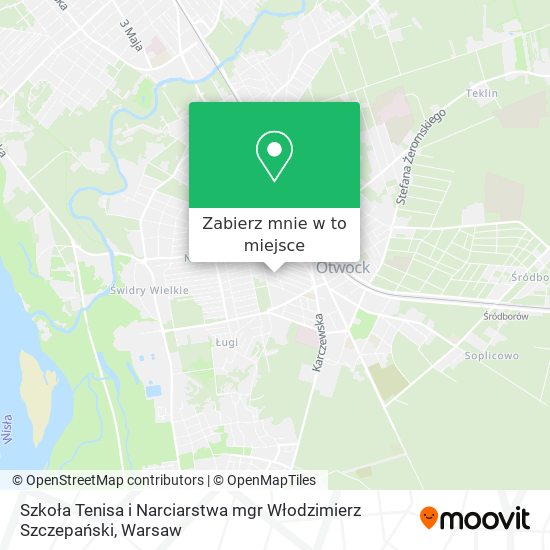 Mapa Szkoła Tenisa i Narciarstwa mgr Włodzimierz Szczepański