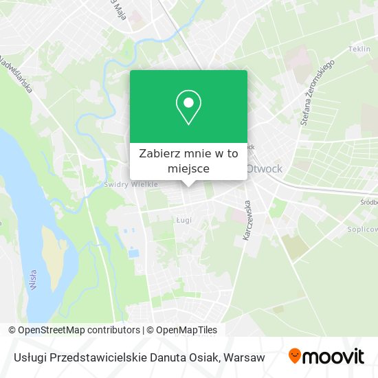 Mapa Usługi Przedstawicielskie Danuta Osiak