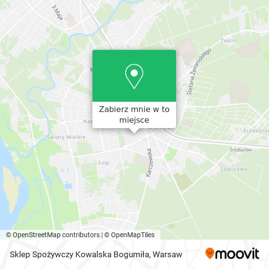 Mapa Sklep Spożywczy Kowalska Bogumiła