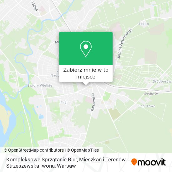 Mapa Kompleksowe Sprzątanie Biur, Mieszkań i Terenów Strzeszewska Iwona