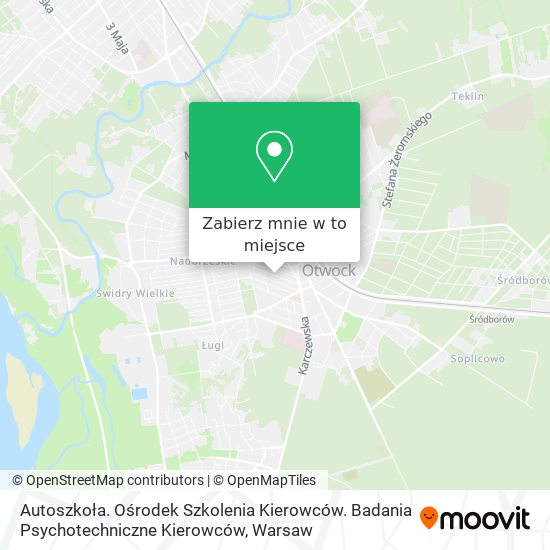 Mapa Autoszkoła. Ośrodek Szkolenia Kierowców. Badania Psychotechniczne Kierowców