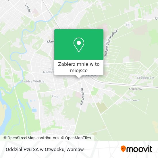 Mapa Oddział Pzu SA w Otwocku